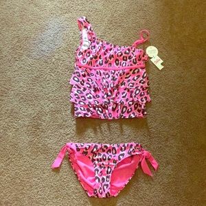 Pink Cheetah tankini bathing suit